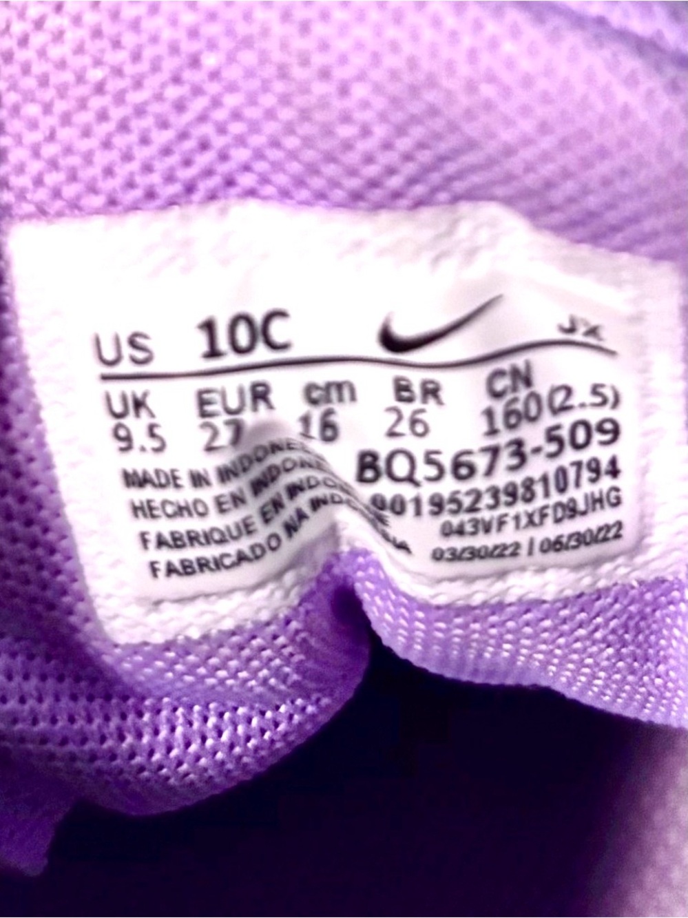 Nike Revolution 6 Lavender Mesh Sneakers | 10C - Picture 10 of 10